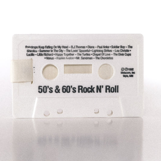 50's & 60's Rock N' Roll by Various Artists (The Everly Brothers, The Shirelles, Chuck Berry, Jerry Lee Lewis, The Kingsmen, Del Shannon, The Champs, and more) - Cassette Wallet