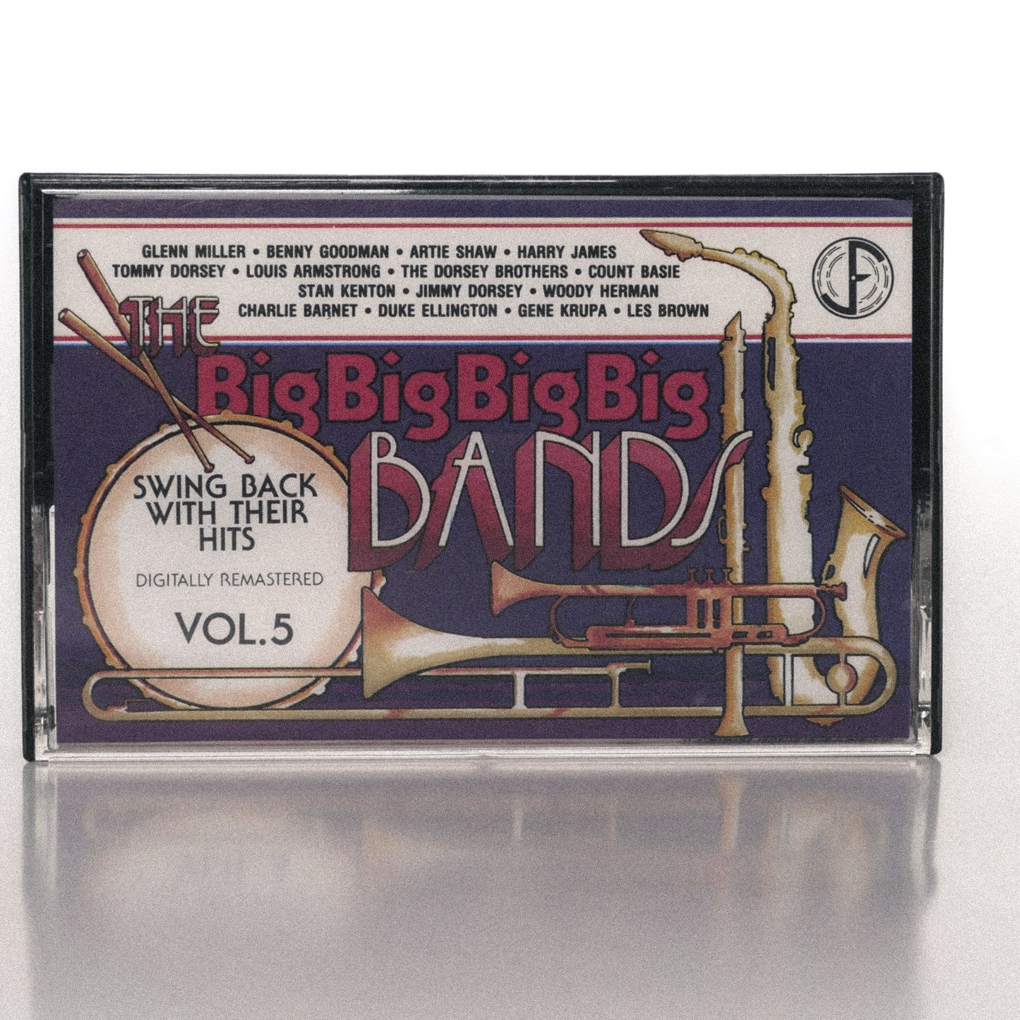The Big Big Big Big Bands Vol. 5 by Various Artists (Benny Goodman, Glenn Miller, Duke Ellington, Count Basie, Lee Brown, Louis Armstrong) - Cassette Wallet