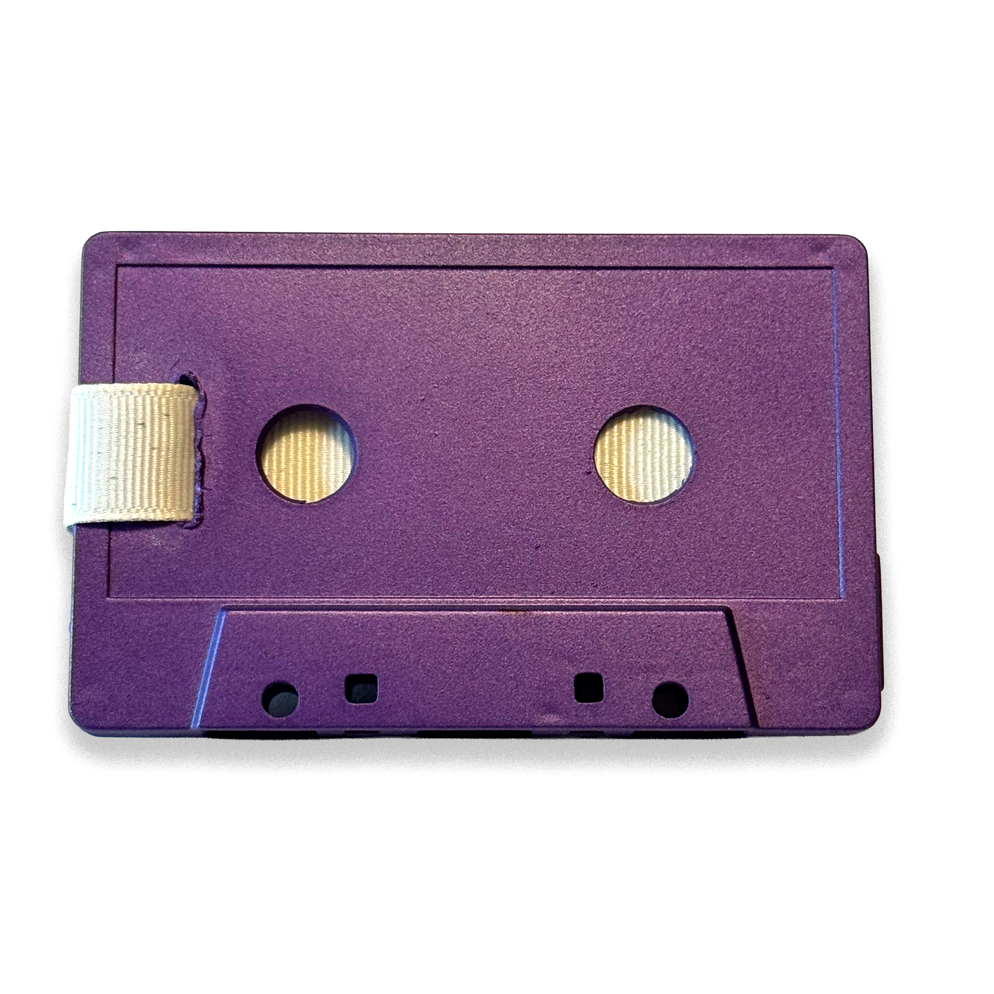 Back of Amethyst purple hand-painted cassette wallet