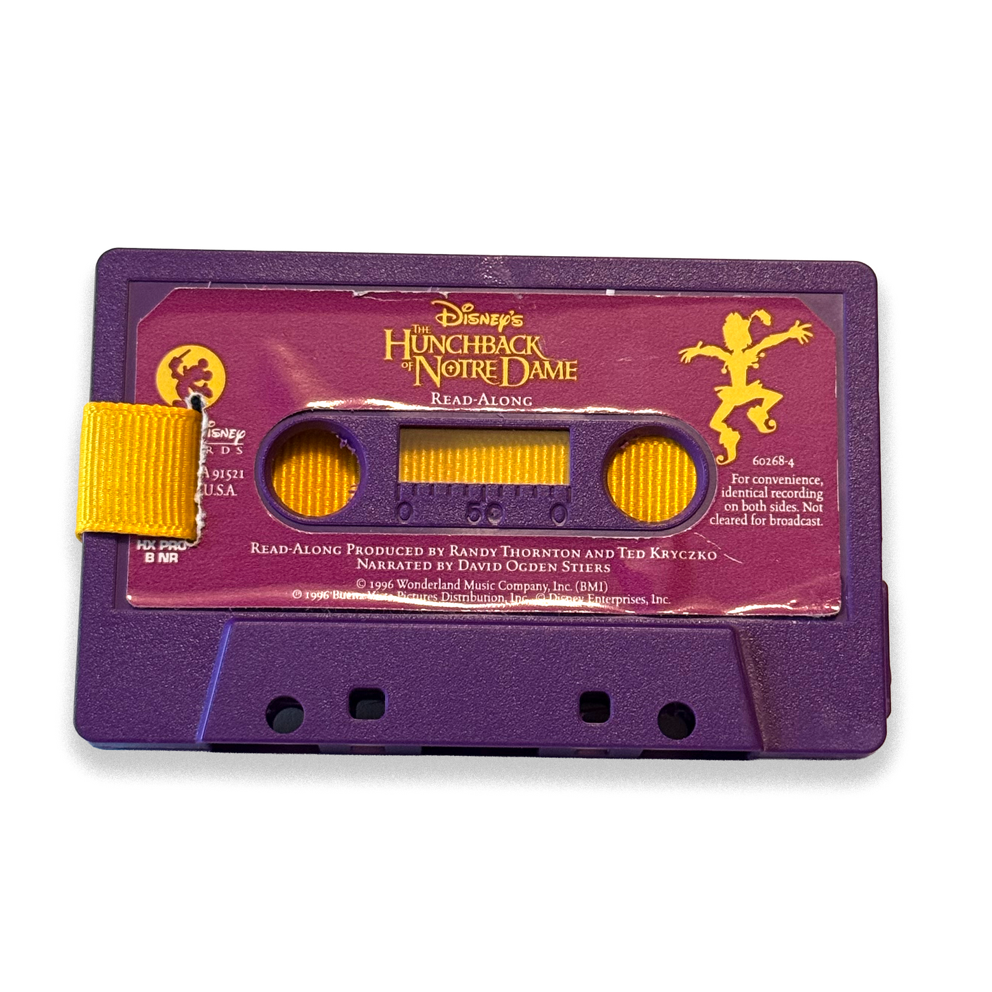 Back of Disney The Hunchback of Notre Dame read-along cassette wallet