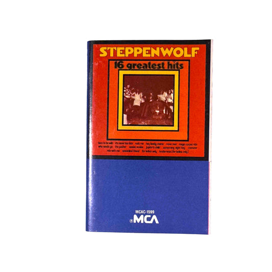 Original J-card for 16 Greatest Hits by Steppenwolf cassette wallet