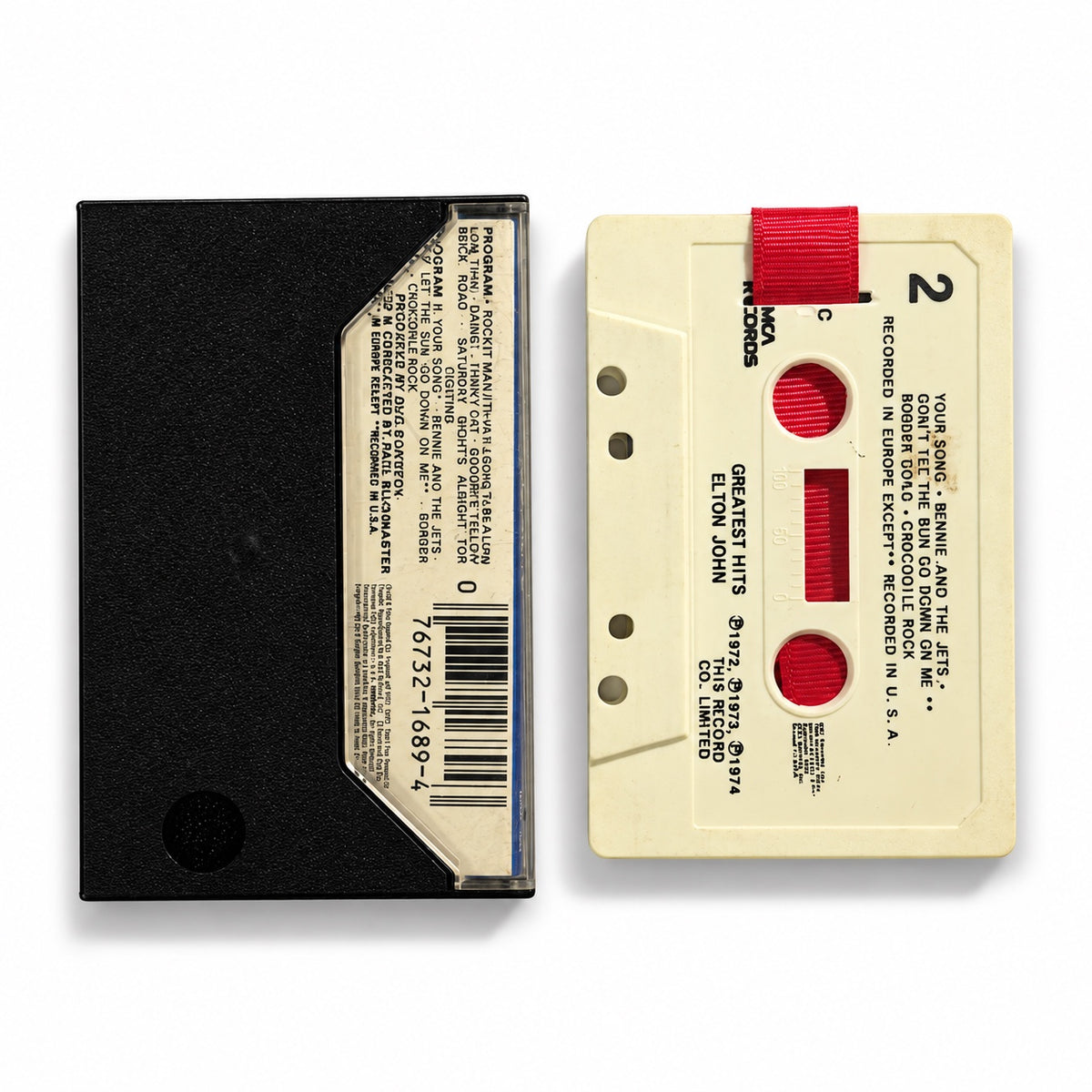 Elton John Greatest Hits cassette wallet back