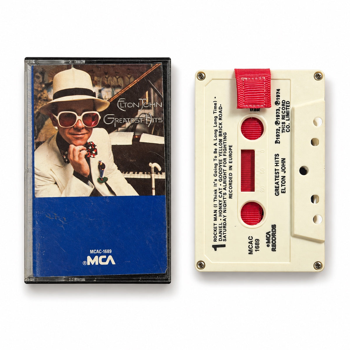 Elton John Greatest Hits cassette wallet front