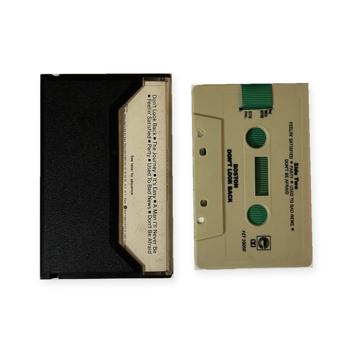 Boston Don't Look Back cassette wallet back