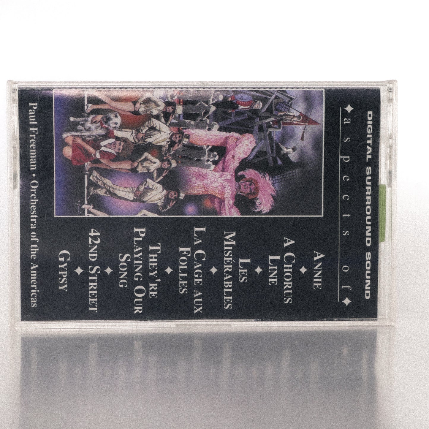Aspects of Broadway cassette wallet displayed with its original plastic case