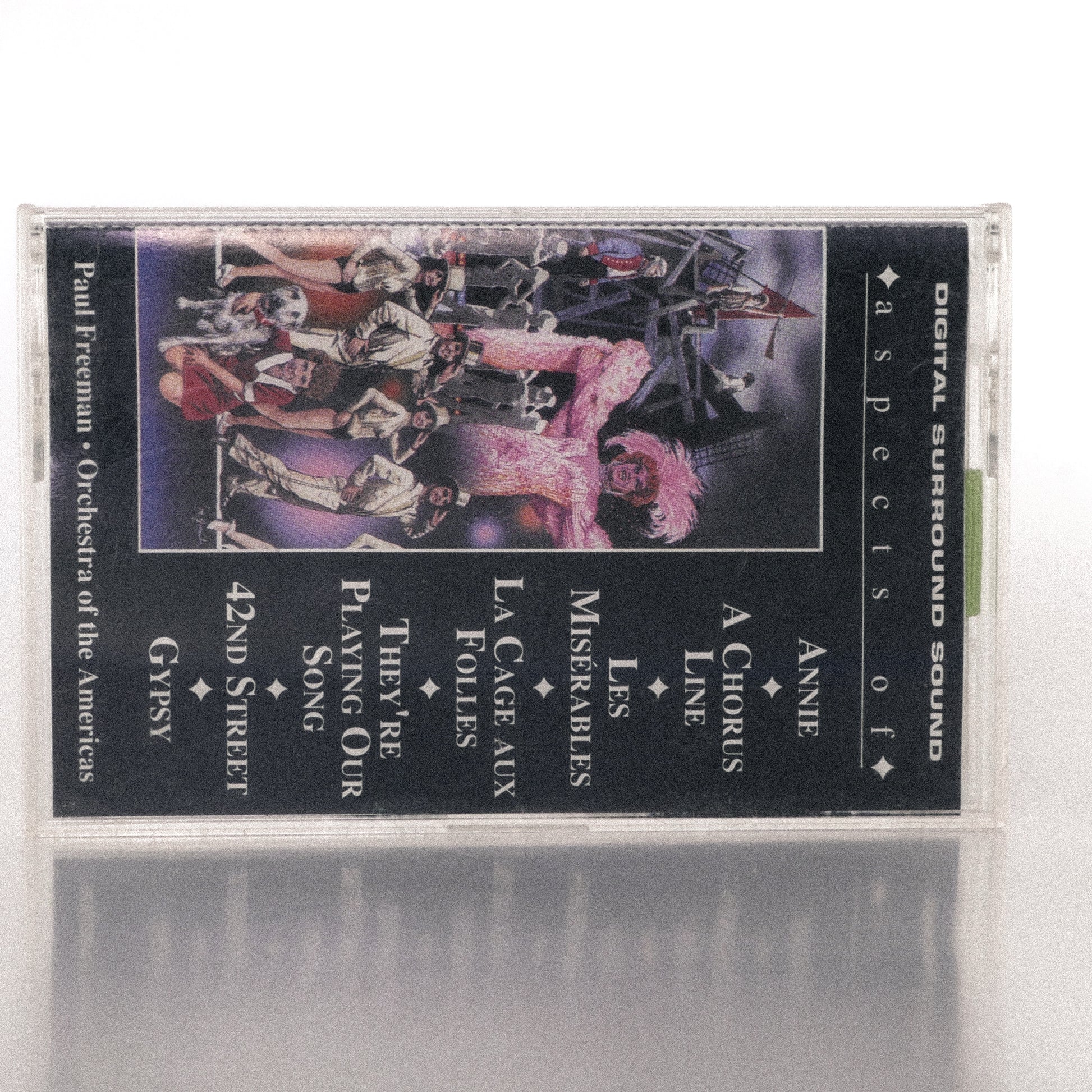 Aspects of Broadway cassette wallet displayed with its original plastic case
