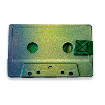 Front of Aurora multicolor hand-painted cassette wallet