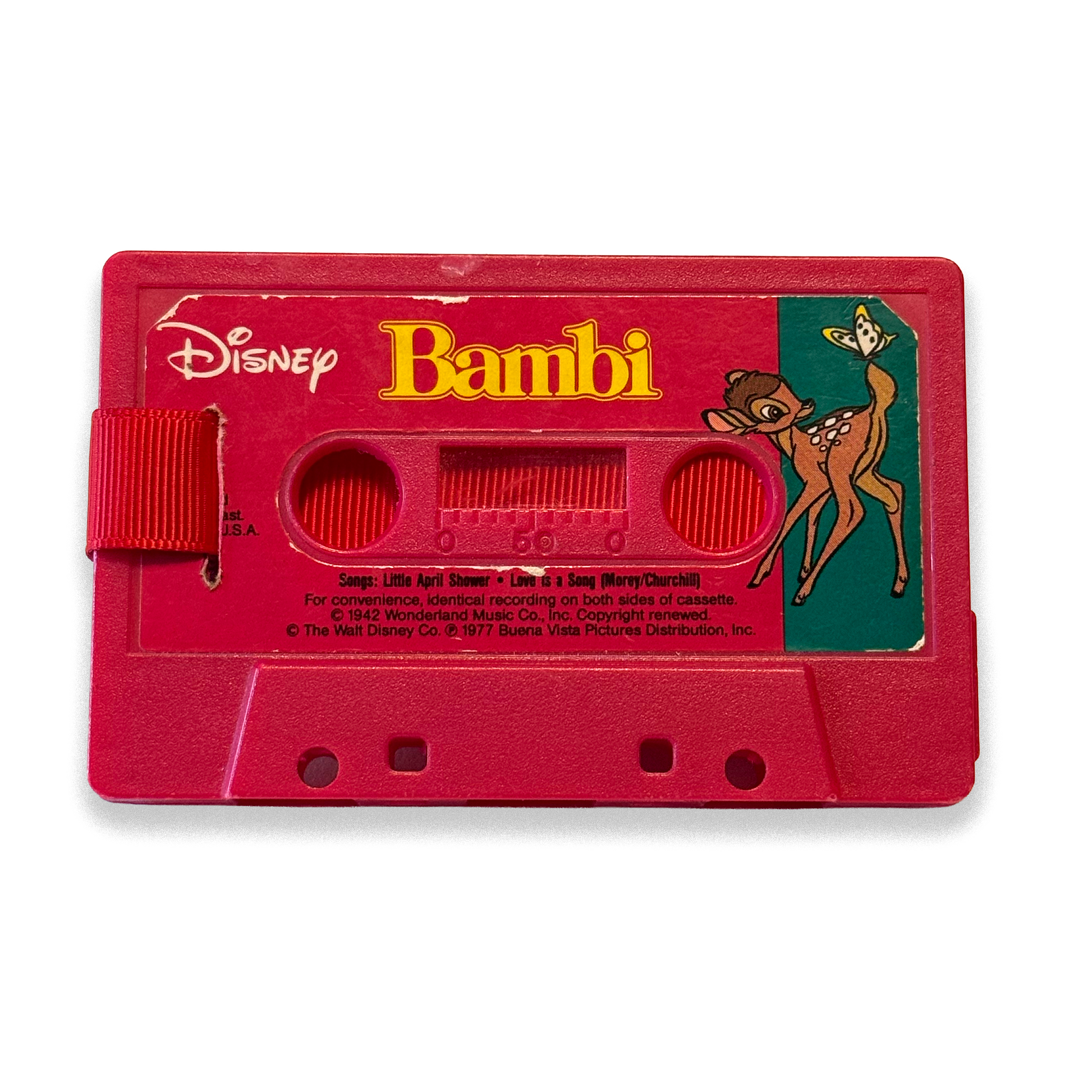 Back of Bambi read-along cassette wallet