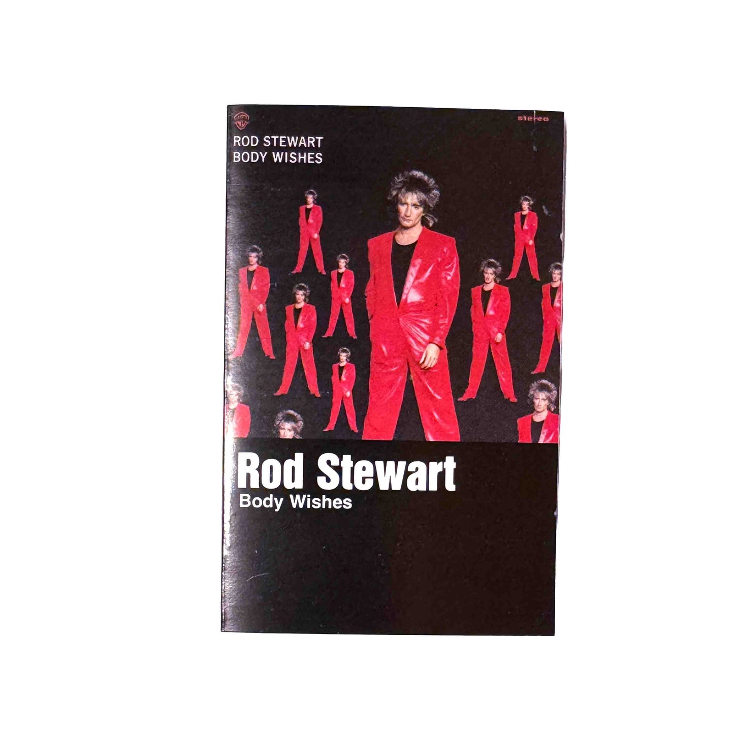 Original J-card for Body Wishes by Rod Stewart cassette wallet