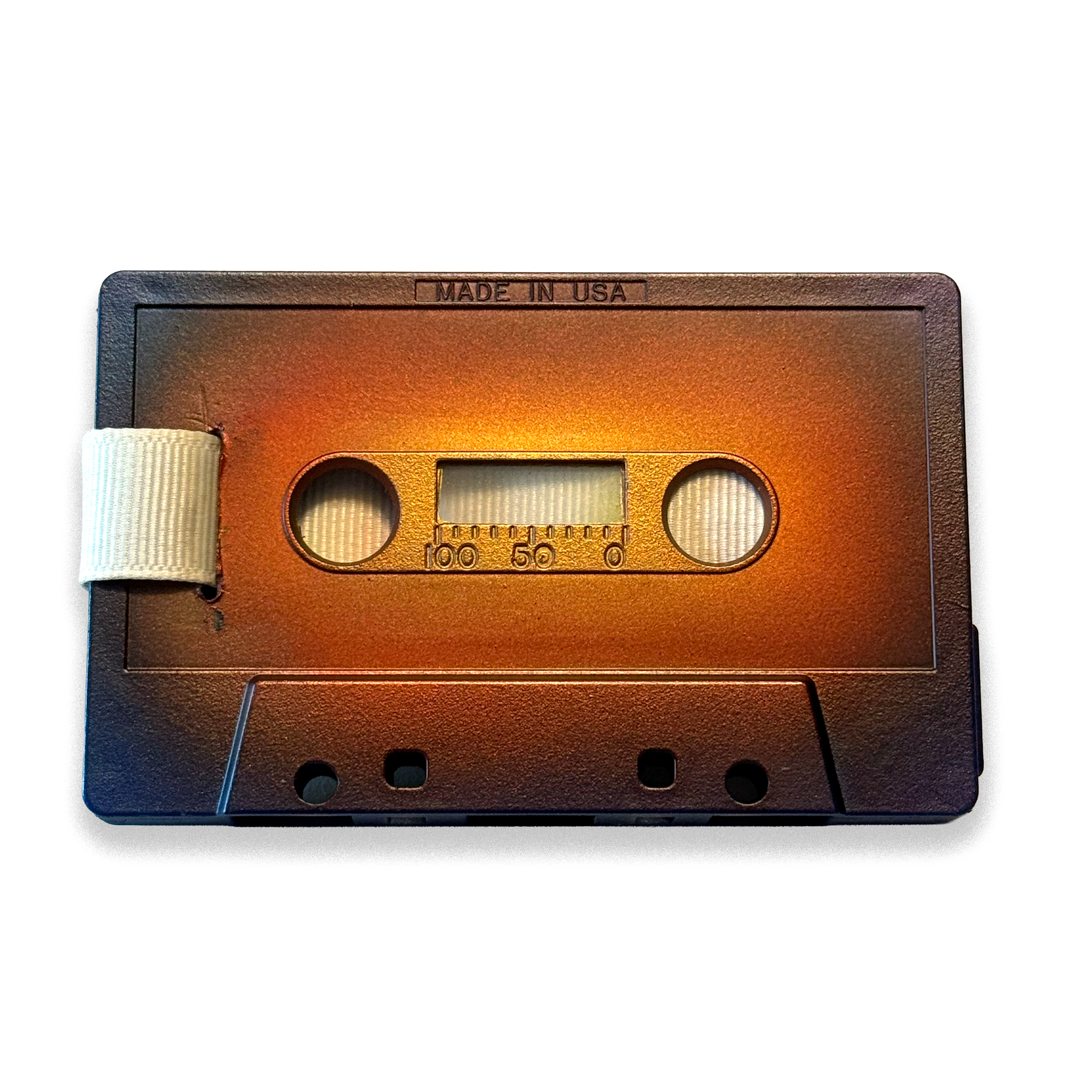 Back of Bronze Age hand-painted cassette wallet