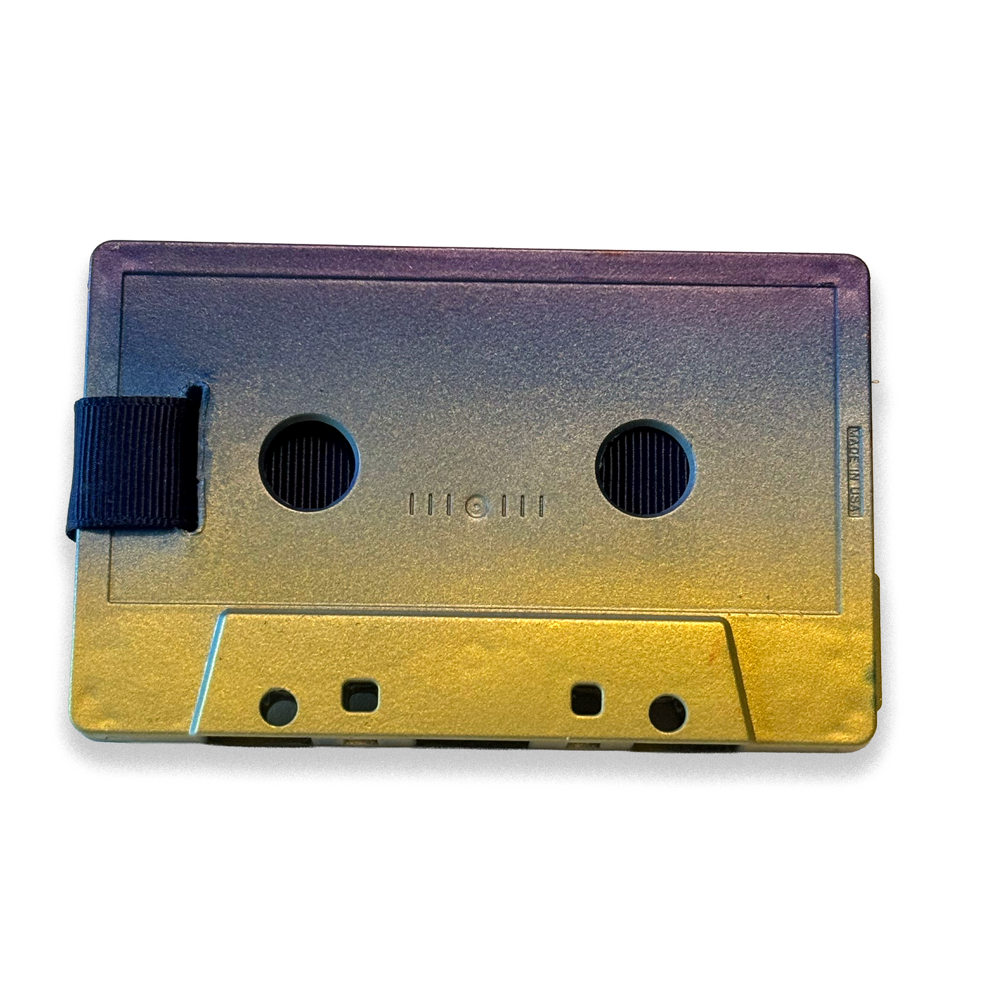 Back of Nebula cosmic hand-painted cassette wallet