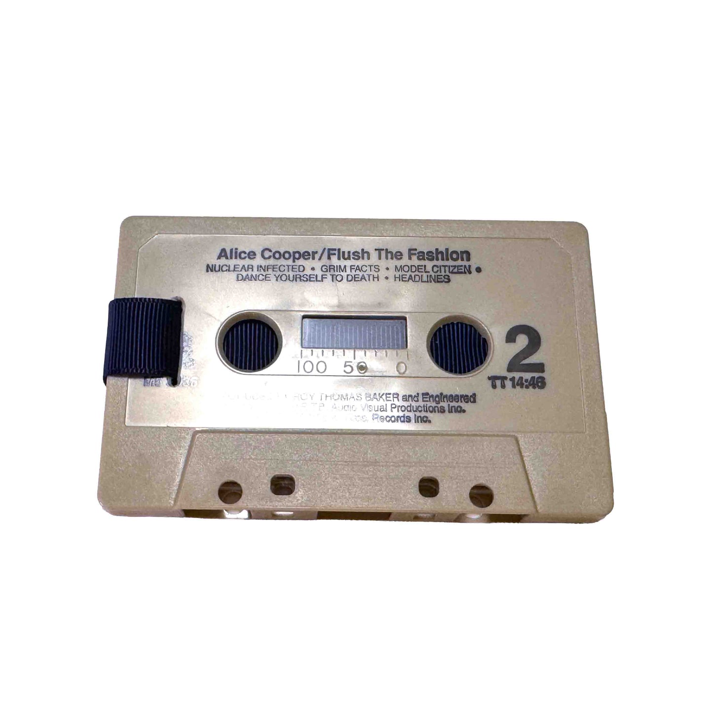 Back of Flush the Fashion by Alice Cooper cassette wallet