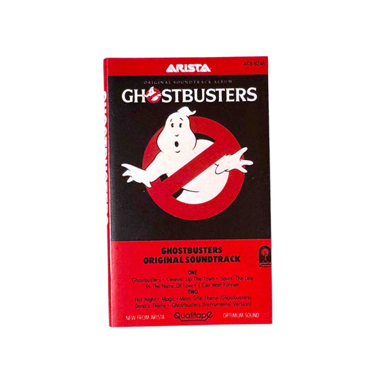 Original J-card for Ghostbusters Original Soundtrack cassette wallet