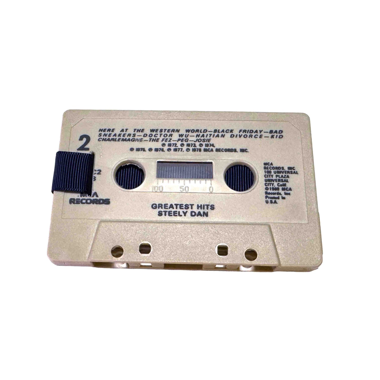 Back of Greatest Hits by Steely Dan cassette wallet