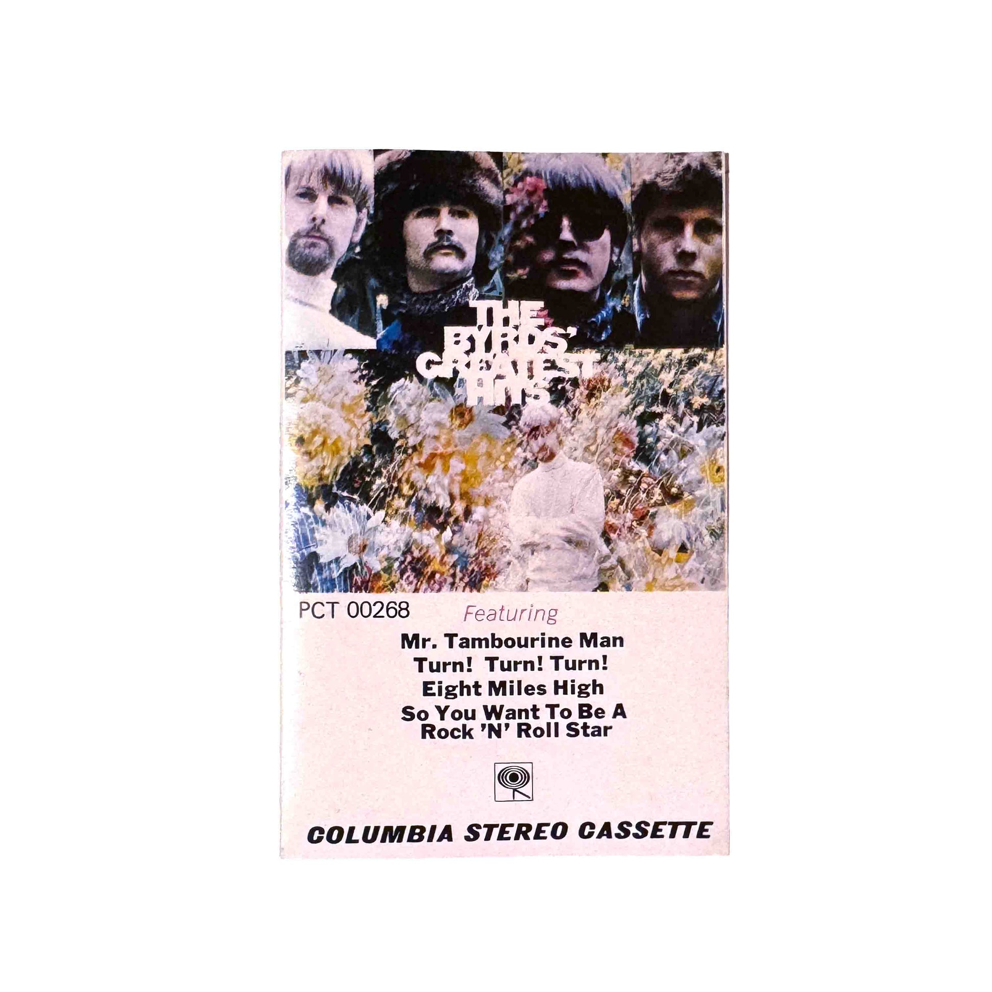 Original J-card for Greatest Hits by The Byrds cassette wallet