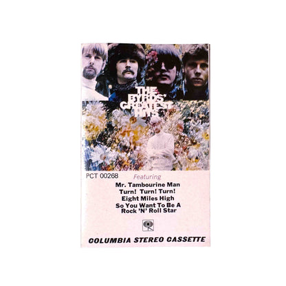 Original J-card for Greatest Hits by The Byrds cassette wallet
