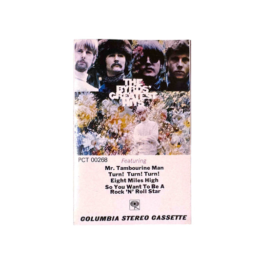 Original J-card for Greatest Hits by The Byrds cassette wallet