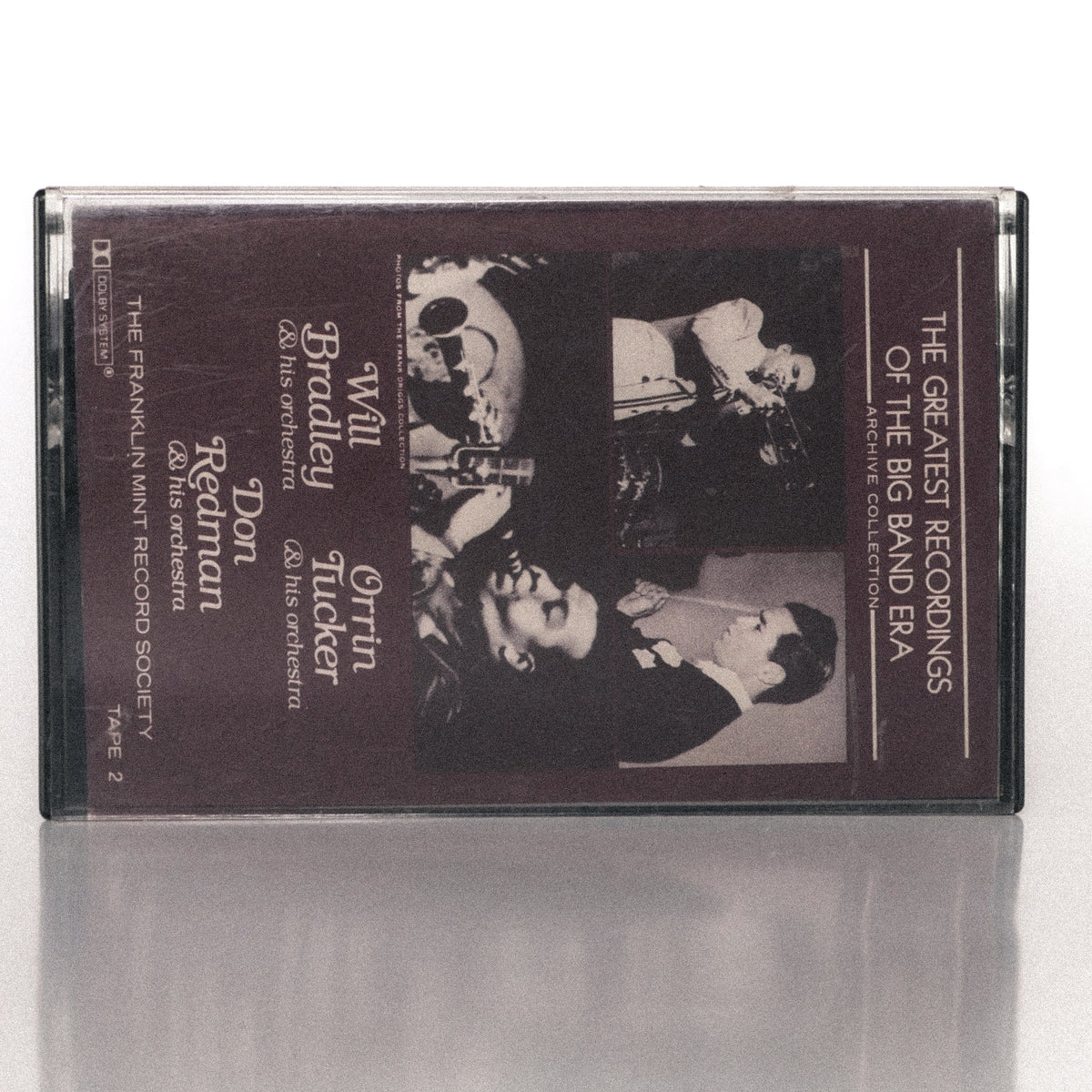 The Greatest Recordings of the Big Band Era Tape No. 2 cassette wallet displayed with its original plastic case