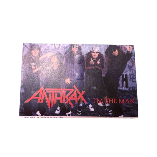 Original J-card for I'm the Man by Anthrax cassette wallet