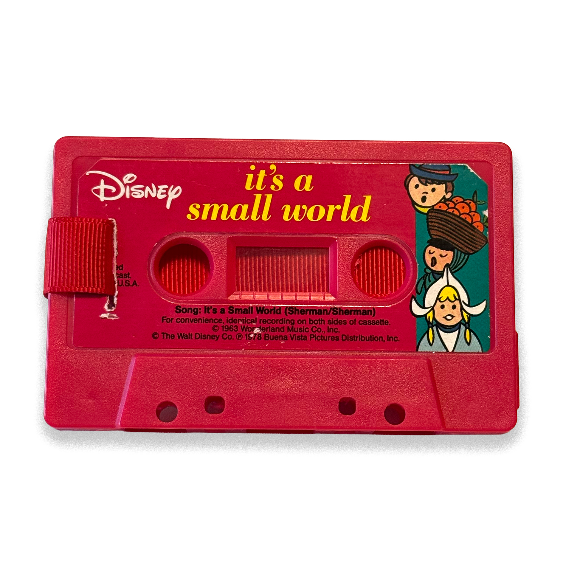 Back of Disney It’s a Small World story and song cassette wallet