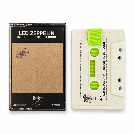 Led Zeppelin – In Through the Out Door cassette wallet with green pull strap