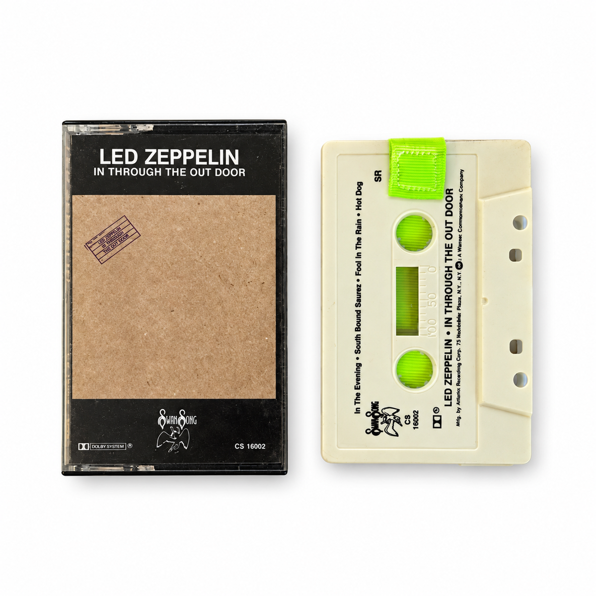 Led Zeppelin – In Through the Out Door cassette wallet with green pull strap
