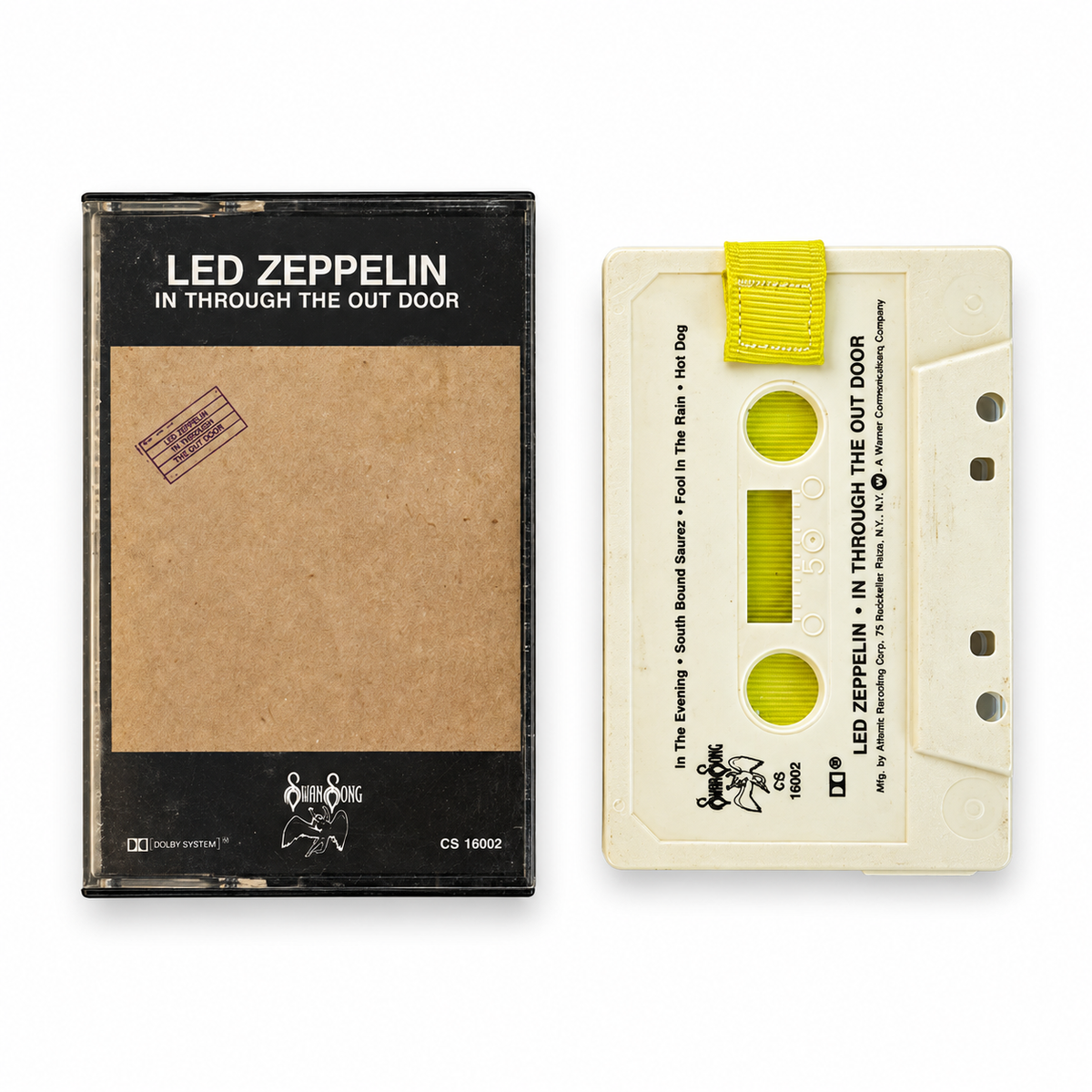 Led Zeppelin – In Through the Out Door cassette wallet with yellow pull strap