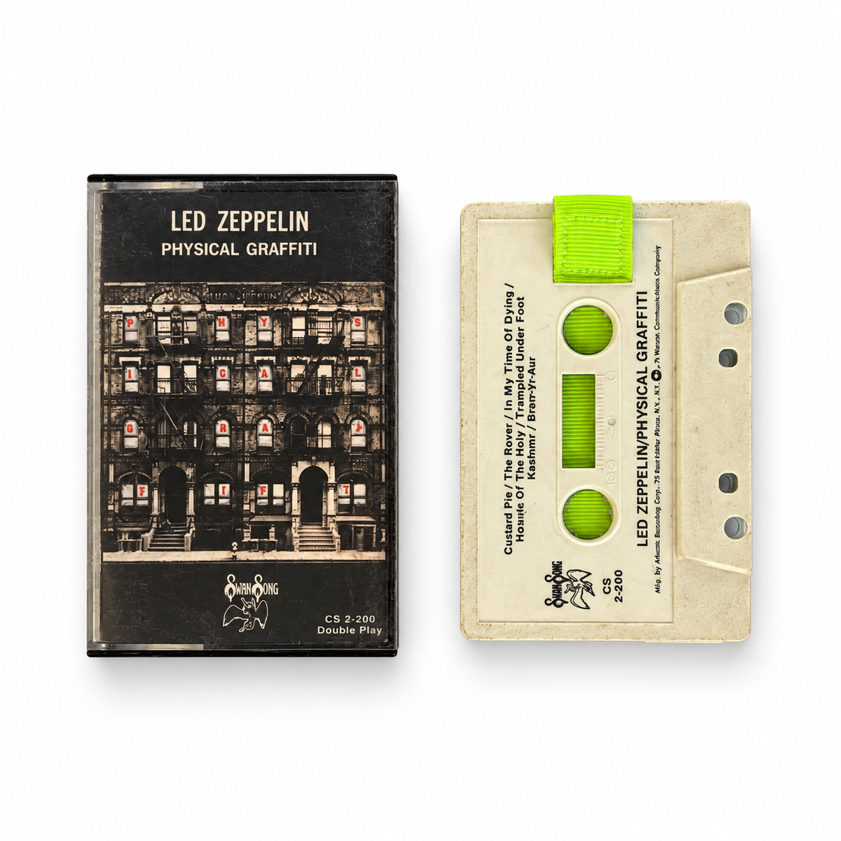 Led Zeppelin – Physical Graffiti cassette wallet with green pull strap