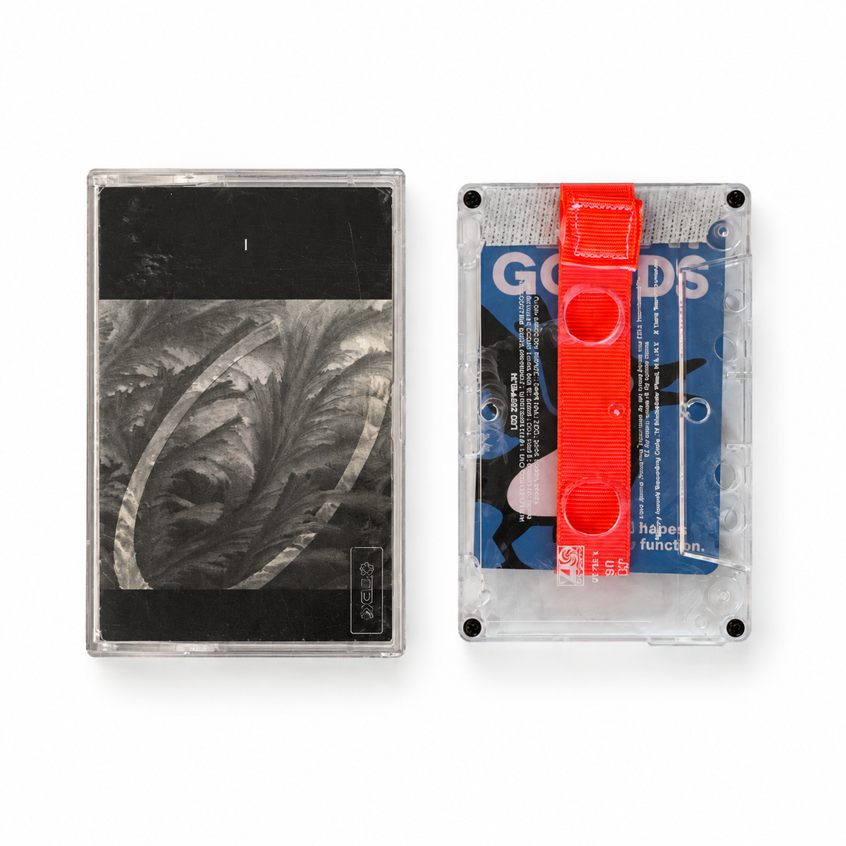 Led Zeppelin Presence clear shell cassette wallet with red pull strap