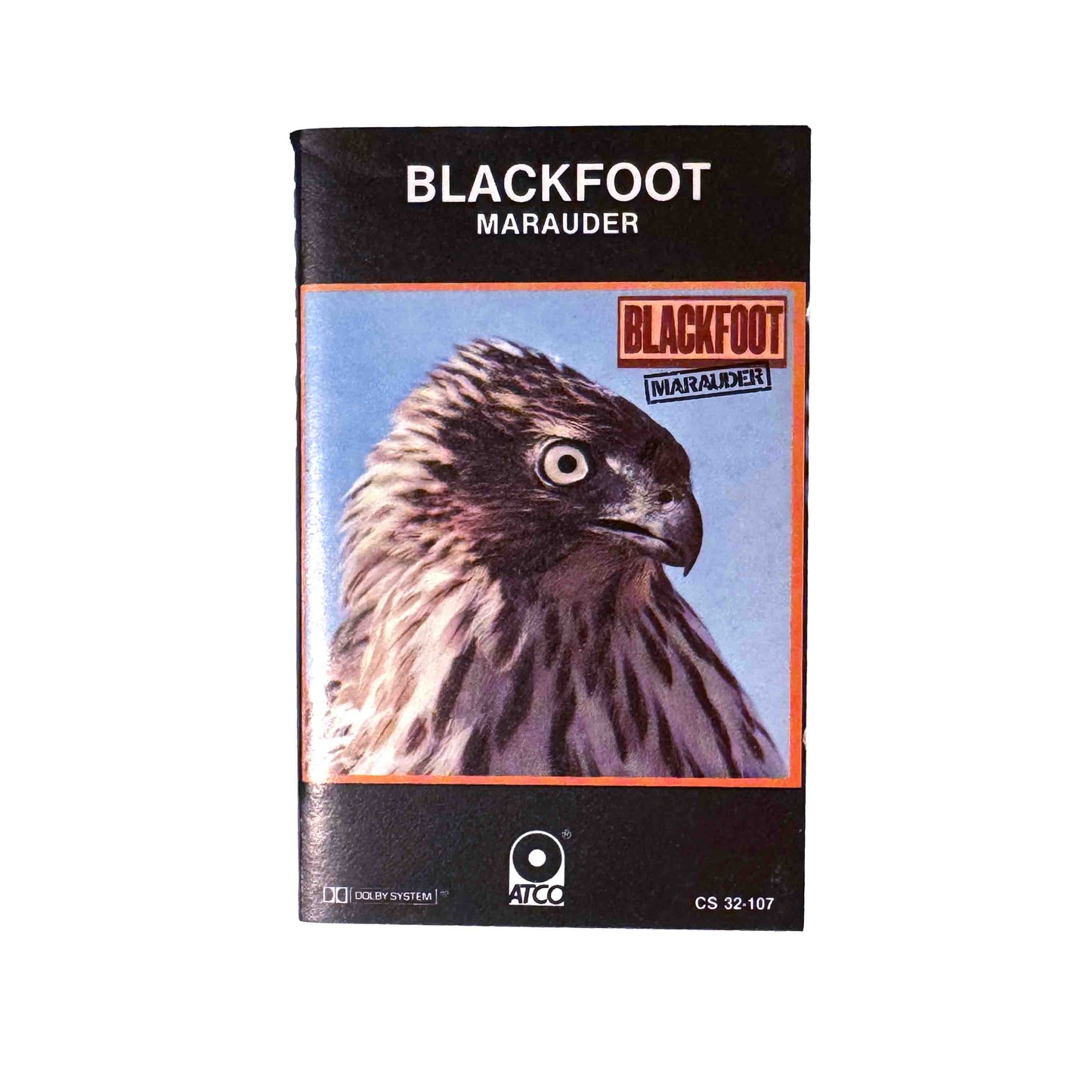 Original J-card for Marauder by Blackfoot cassette wallet
