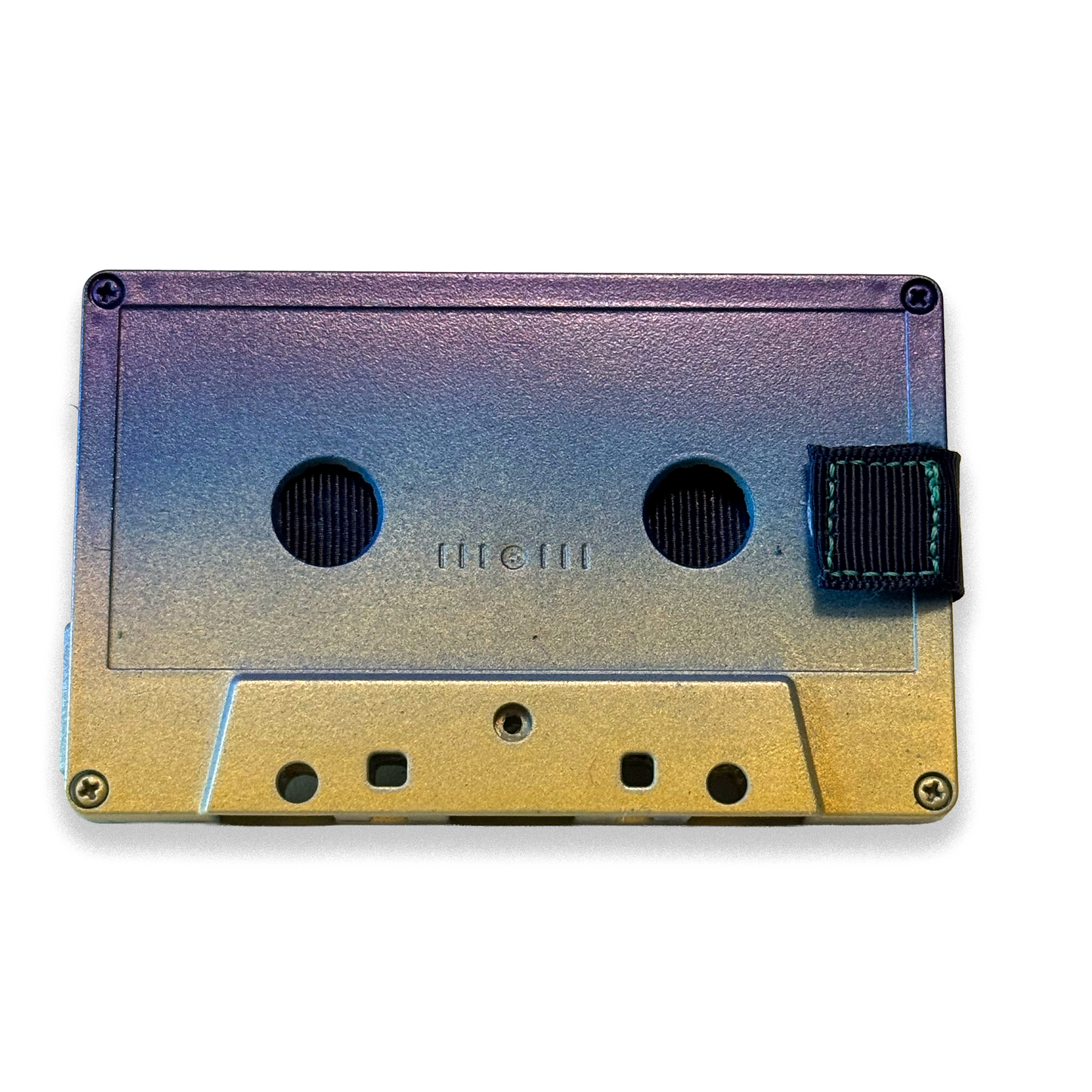 Front of Nebula cosmic hand-painted cassette wallet