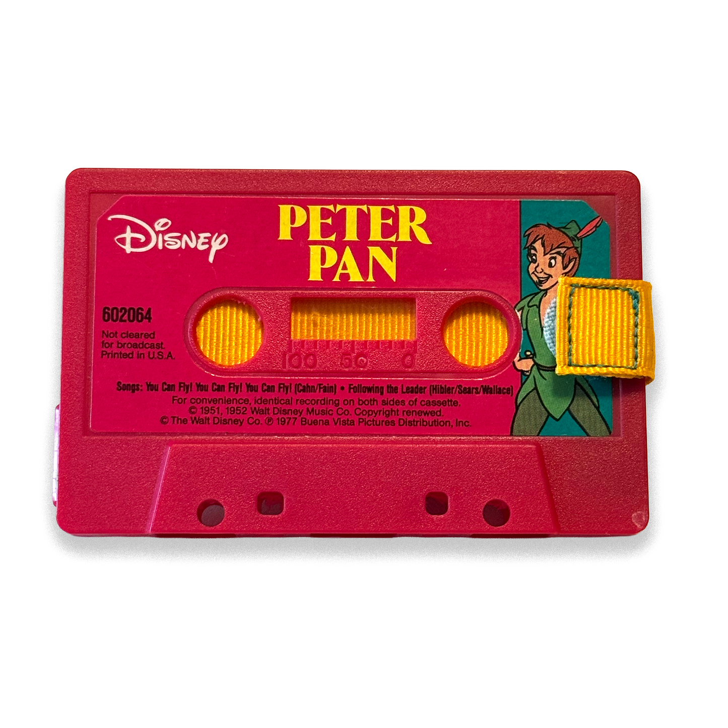 Front of Disney Peter Pan read-along cassette wallet