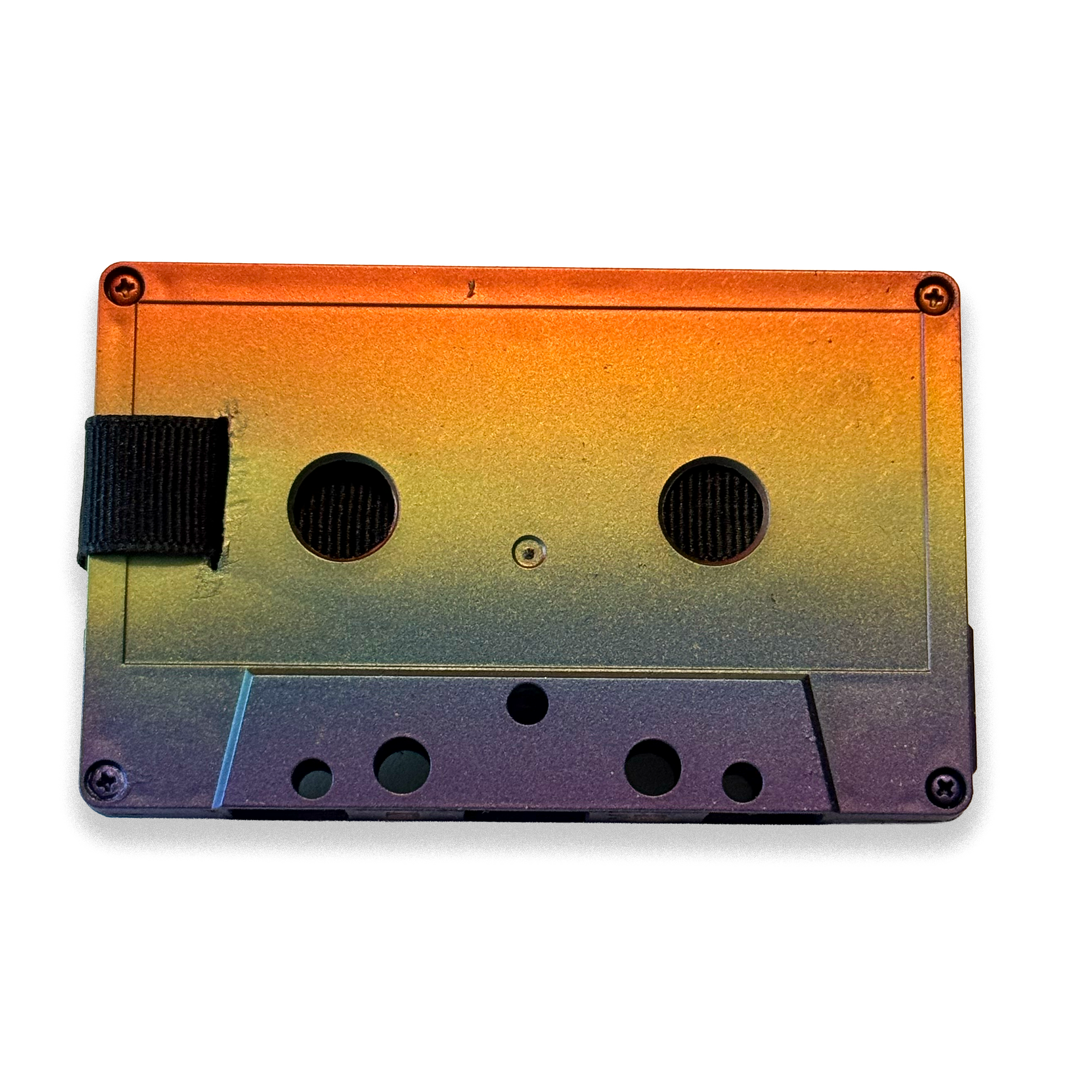 Back of Spectrum hand-painted cassette wallet