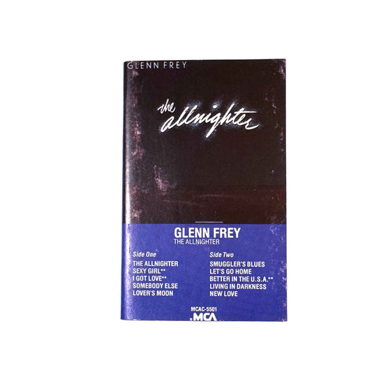 Original J-card for The Allnighter by Glenn Frey cassette wallet