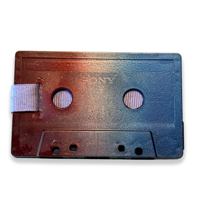 Back of Twilight hand-painted cassette wallet